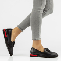 Skórzane półbuty Filippo DP3915/22 BK czarne