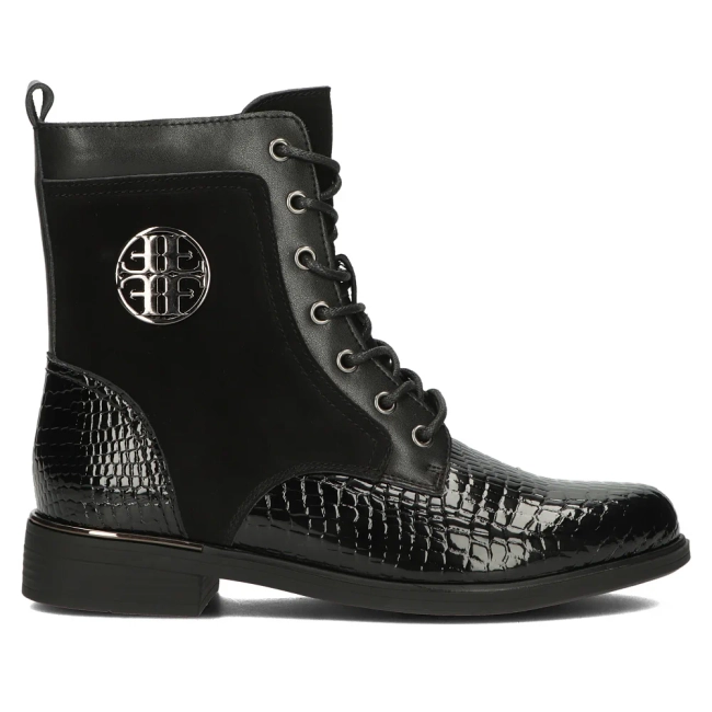 Leather ankle boots Filippo DBT4917/23 BK CR black