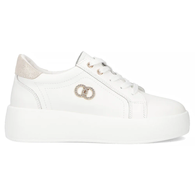 Leather sneakers Filippo DP6721/25 WH white