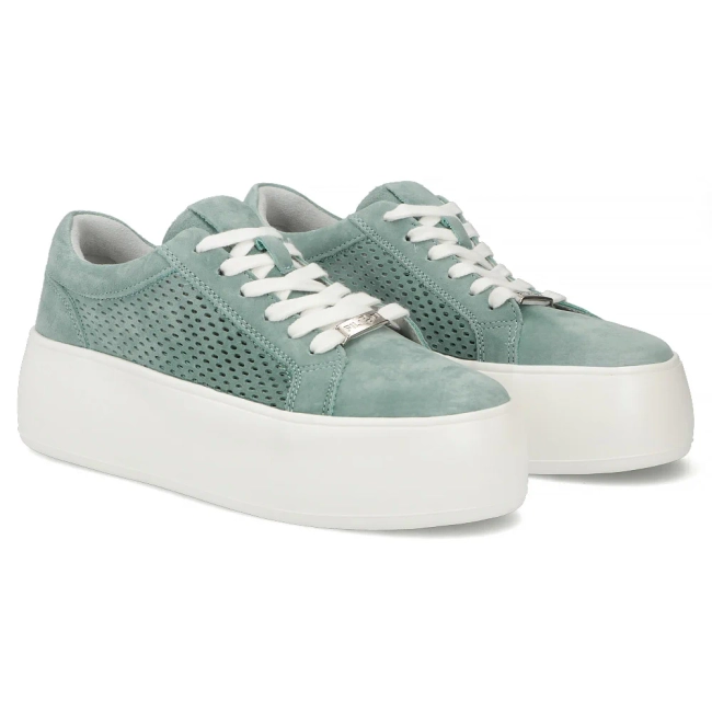 Leather sneakers Filippo DP7520/26 GE green