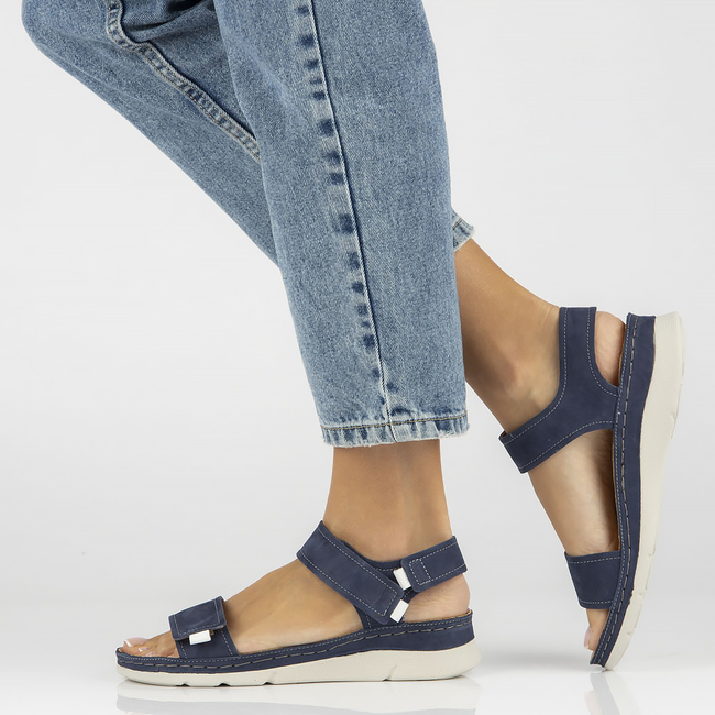 Leather sandals Filippo K828 navy