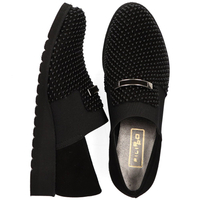 Półbuty Filippo 010 Czarny Zamsz Koralik