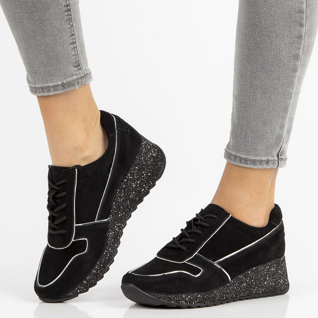 Skórzane półbuty Filippo DP943/20 Czarne