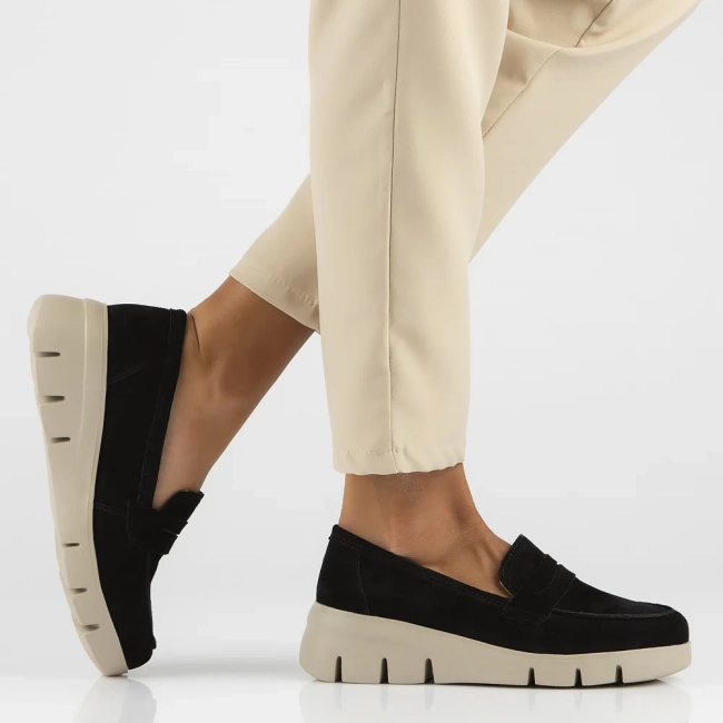 Leather shoes Filippo DP6248/24 BK BE black