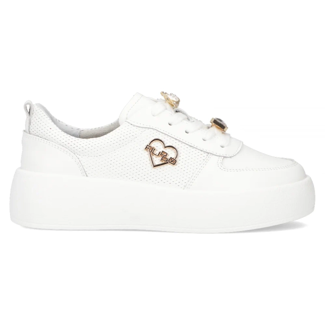 Leather sneakers Filippo DP6784/25 WH white