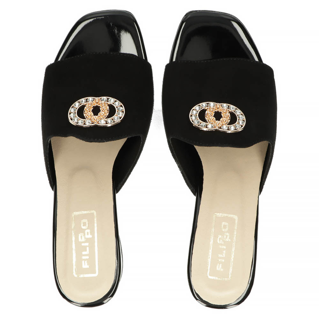 Leather flip-flops Filippo 294 black