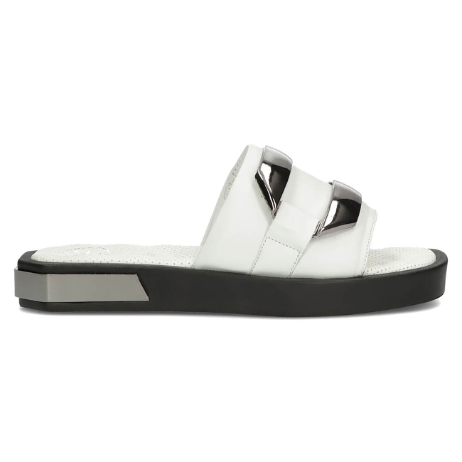 Leather flip-flops Filippo DK3903/22 WH white