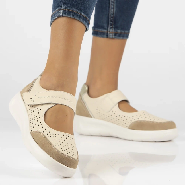 Leather shoes Filippo DP6036/24 BE beige