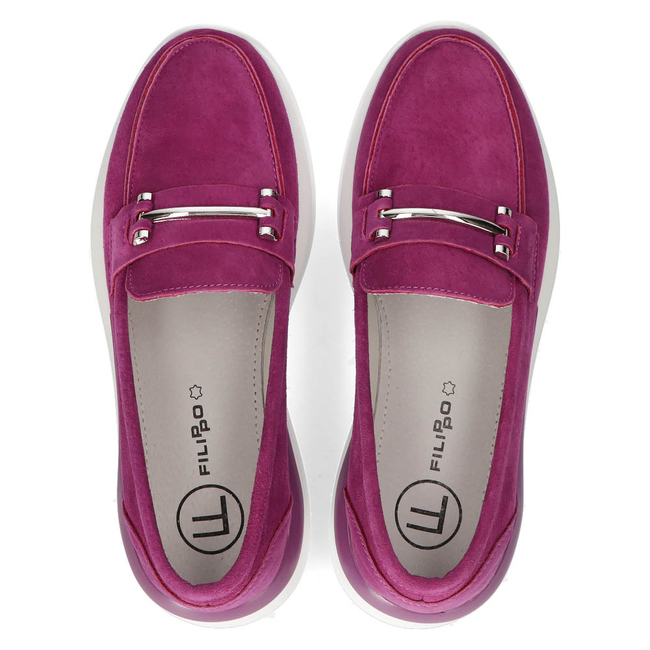 Leather shoes Filippo DP3504/22 FH fuchsia
