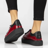 Leather sneakers Filippo DP6119/26 RD CR red