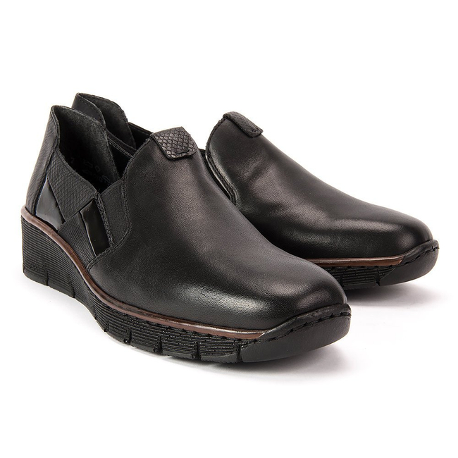 Półbuty Rieker 53754-35 black