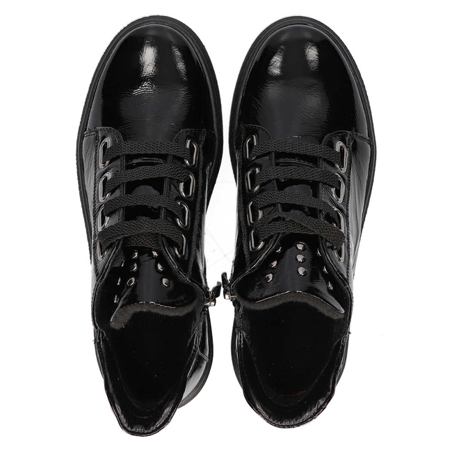 Trzewiki skórzane Filippo 4051-001-05-5 czarne