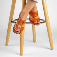 Sandals For Women Vinceza R14-D-S-256-OR Orange Brown