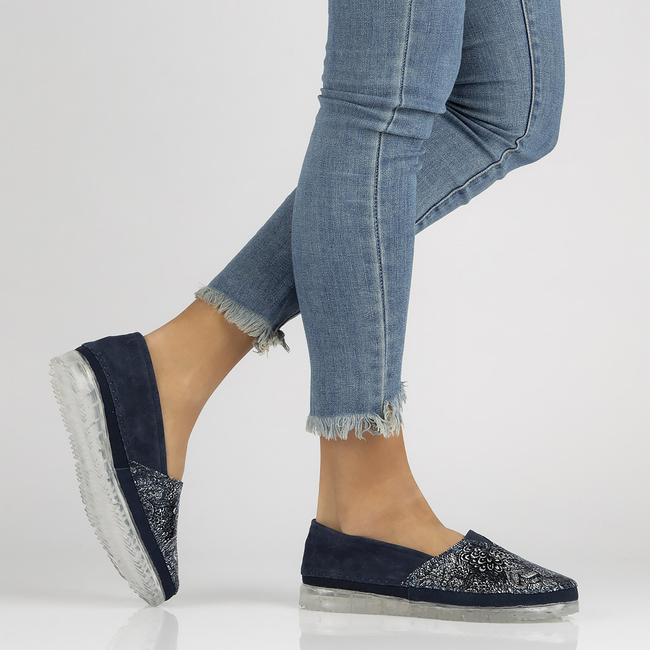 Leather shoes Filippo DP2147/22 NV navy blue