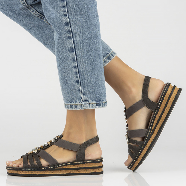 Sandals Rieker 62949-45 grey