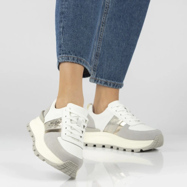 Leather sneakers Filippo DP7563/26 WH white