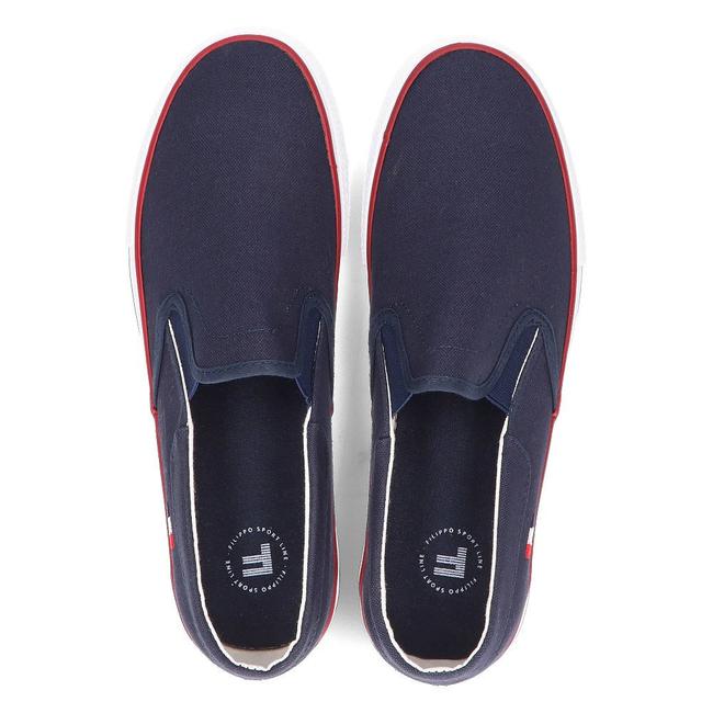 Tenisówki slip-on Filippo Mtn210/21 Nv granatowe