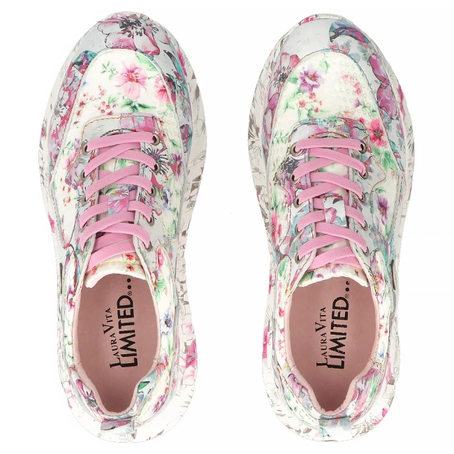 Skórzane sneakersy Laura Vita sofiao 07 różowe