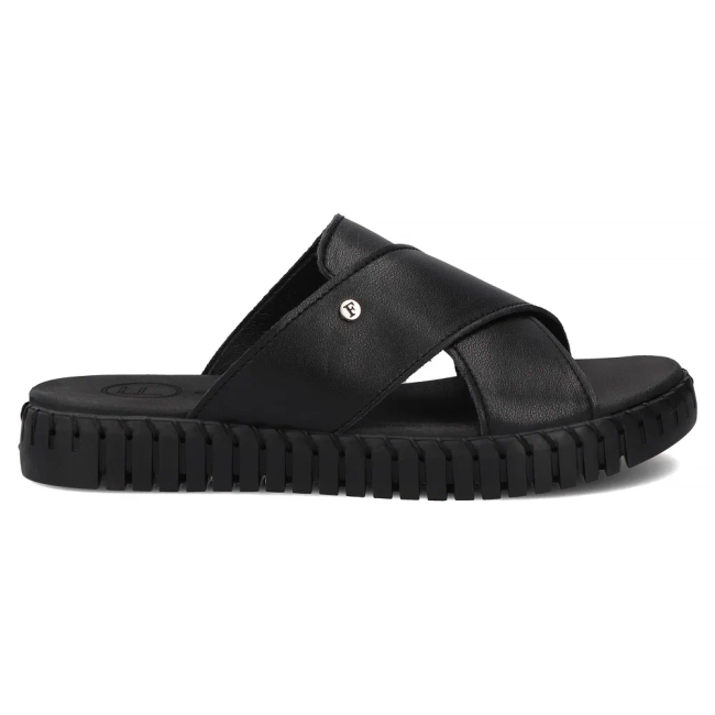 Leather flip-flops Filippo DK7626/26 BK black