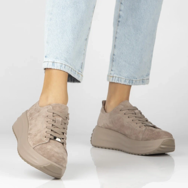 Leather sneakers Filippo DP8339/26 BE beige