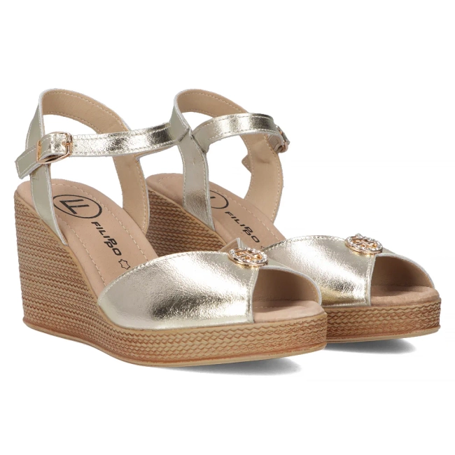 Leather sandals Filippo DS6026/24 GO gold