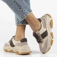 Skórzane sneakersy Filippo DP7113/25 BE beżowe