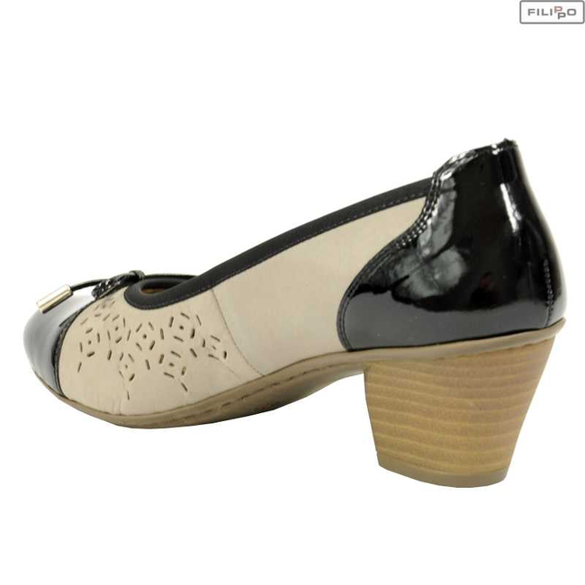 Czółenka Rieker 45079-00 black comb