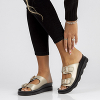 Leather flip-flops Filippo DK3599/22 GO gold