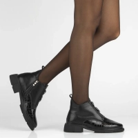 Leather ankle boots Filippo DBT7430/25 BK black