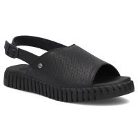 Skórzane sandały Filippo DS7627/26 BK czarne