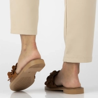 Leather flip-flops Filippo 40381 brown