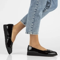 Skórzane półbuty na koturnie Filippo DP6095/24 BK L czarne