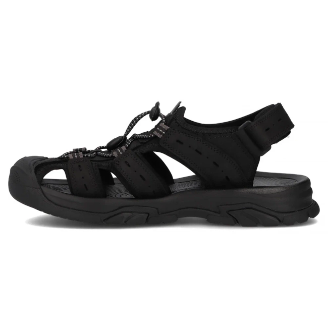 Leather Sandals Filippo MS7035/25 BK black