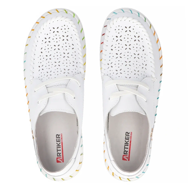 Leather shoes Artiker 54C1517 white