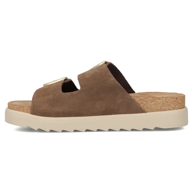 Leather flip-flops Yokono TUNEZ-130 SERRAJE LODO brown