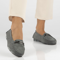 Leather loafers Filippo DP1202/23 GR gray