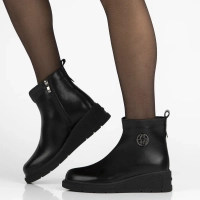 Leather ankle boots Filippo DBT7144/25 BK black