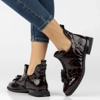 Leather ankle boots Filippo DBT7994/26 BG burgundy