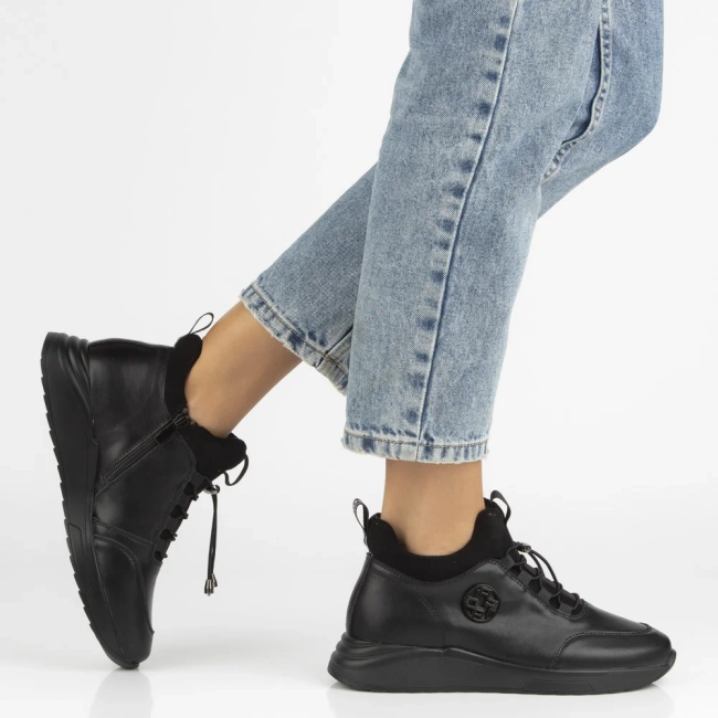 Leather ankle boots Filippo DBT7168/25 BK black