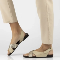 Leather sandals Filippo 40141 beige