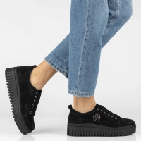 Leather sneakers Filippo DP8271/26 BK SU black