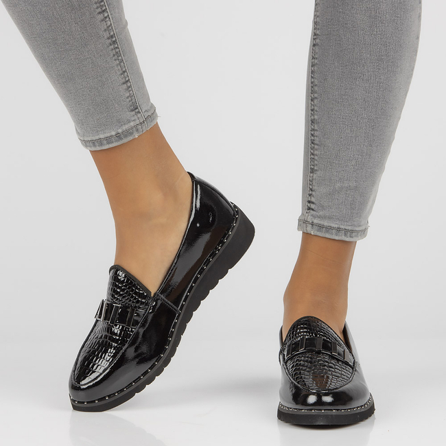 Leather loafers Filippo DP1515/21 BK L black