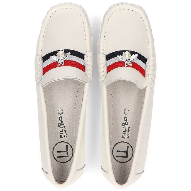Leather loafers Filippo DP1406/21 WH white