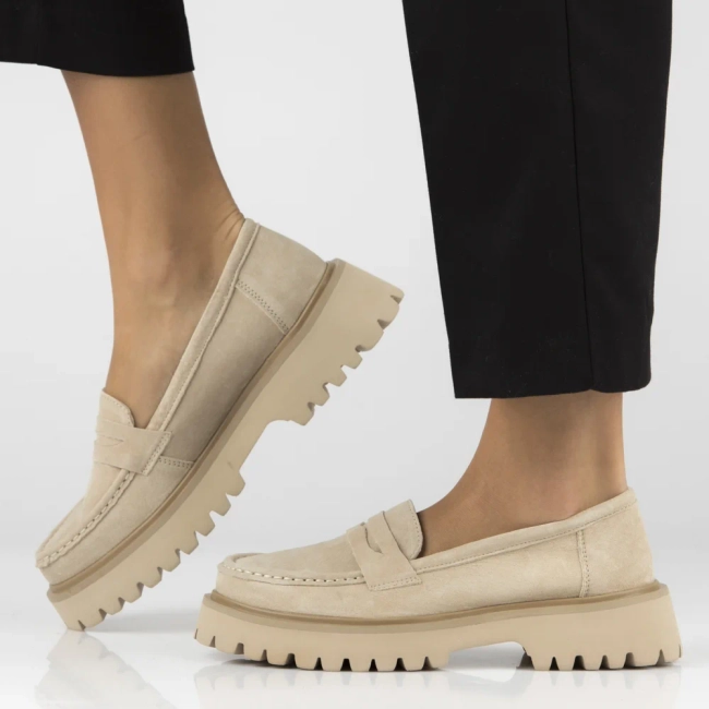 Leather shoes Filippo DP4586/23 BE beige