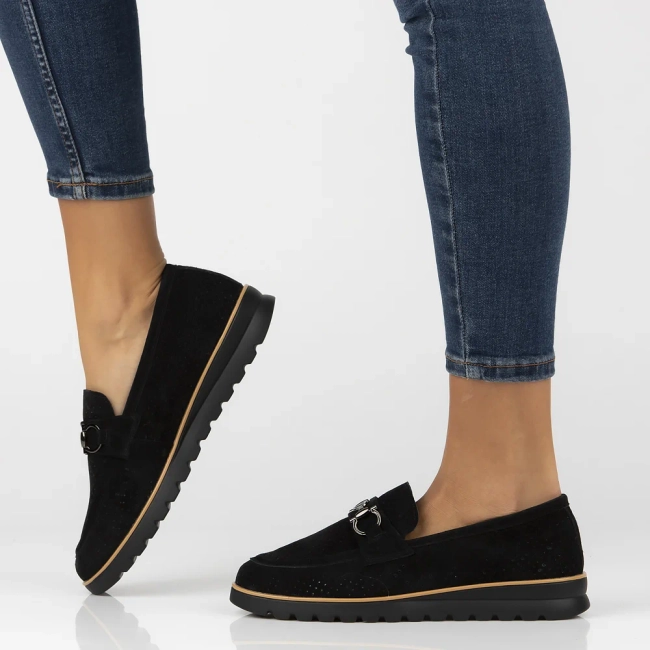 Leather shoes Filippo DP6851/25 BK black