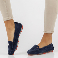 Leather loafers Filippo DP2037/22 NV RD navy blue