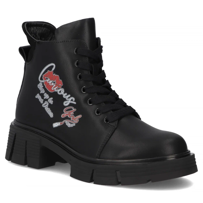 Leather ankle boots Filippo DBT7147/25 BK black