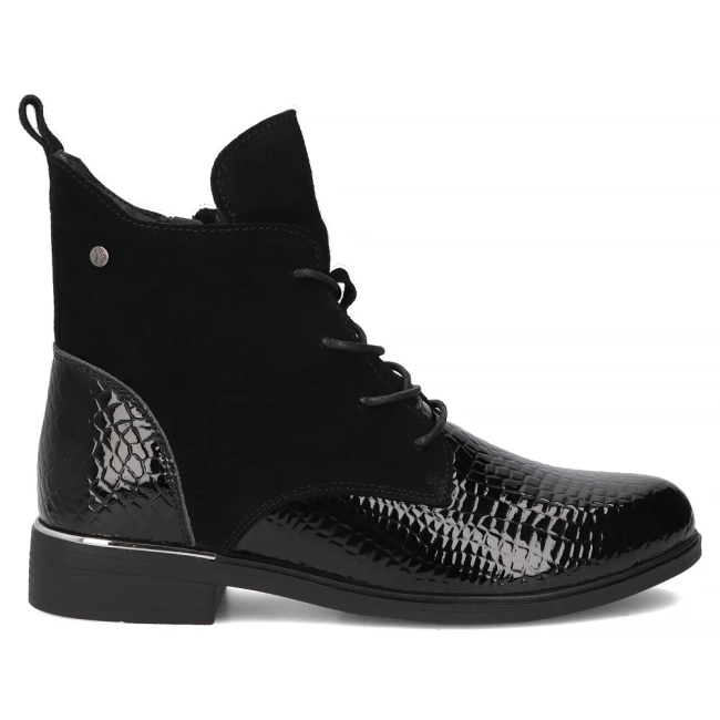 Leather ankle boots Filippo DBT4749/25 BK CR black