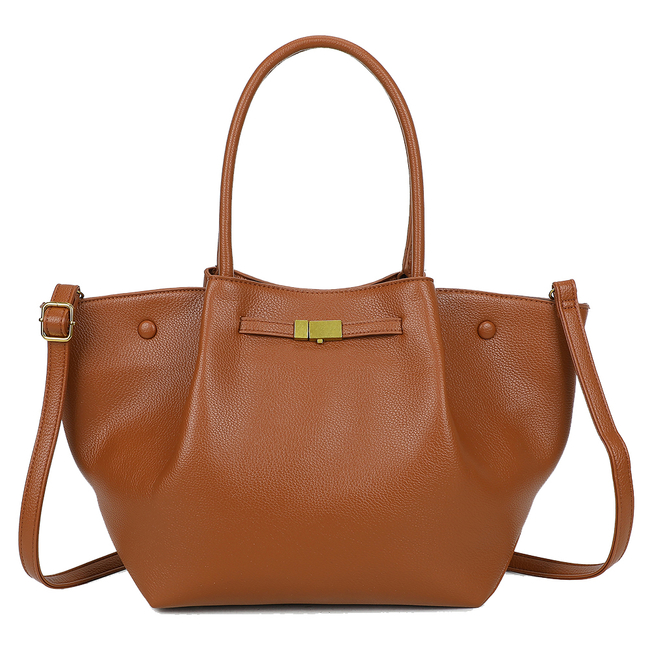 Light brown handbag prime clasp