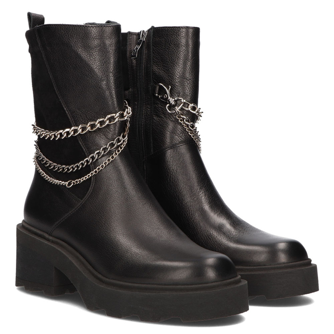 Leather ankle boots Simen 4455A Black